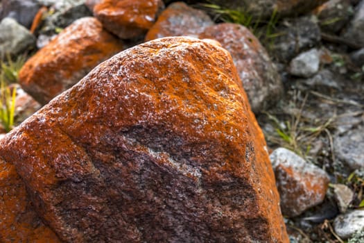 The red stone of bipeng ditch in Sichuan, China.