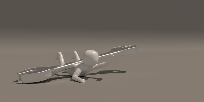 3d illustrator group of career Maintenance  symbols on a gray background, 3d rendering of the Mechanic work. Includes a selection path.
