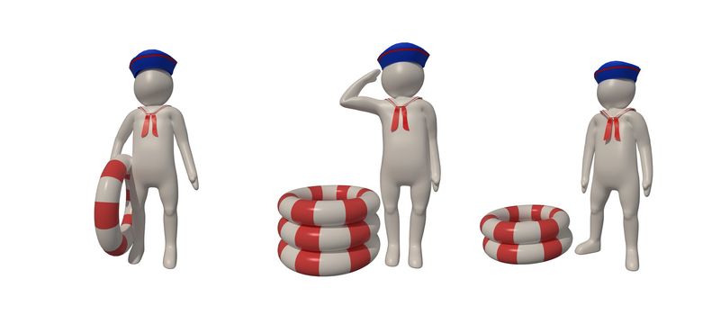 3d illustrator, 3d rendering of the white character on white backgroud.