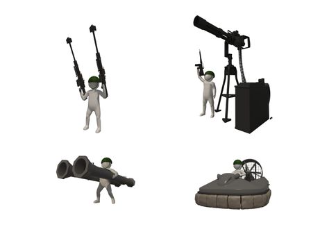 3d illustrator, 3d rendering of the white character on white backgroud.