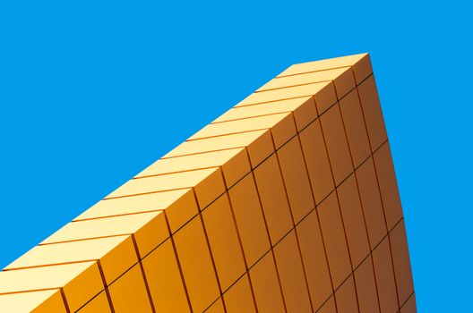 abstract background yellow and blue shape geometry line surface hue gradation