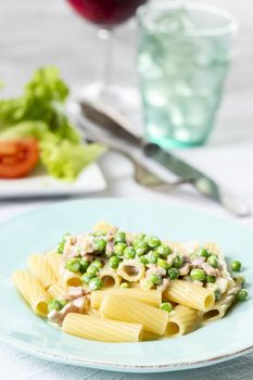 rigatoni alla emiliana on a plate