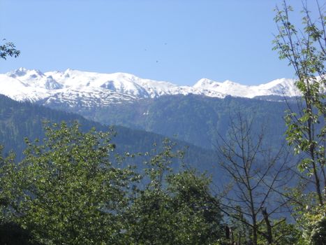 a view of the mountain range