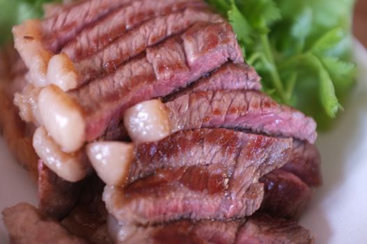 A world renowned delicacy from Sakon Nakhon , Thailand . Pon Yang Kham grilled beef Steak at BaijakCoffeeAndSteakHouse