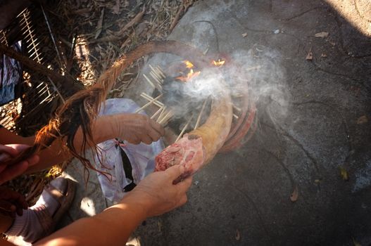 THE MAN burn Oxtail , Ingredient for Cooking THAI Oxtail Soup