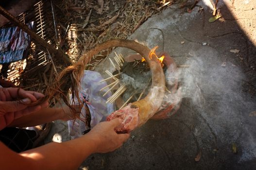 THE MAN burn Oxtail , Ingredient for Cooking THAI Oxtail Soup