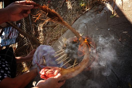 THE MAN burn Oxtail , Ingredient for Cooking THAI Oxtail Soup