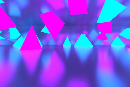 3d rendering of backgrounds abstract. 3d illustration of simple Geometric. Colorful illumination