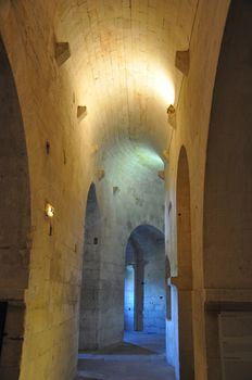 religious monument. spiritual retreat and reflection in the abbey, France