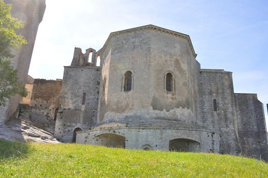 religious monument. spiritual retreat and reflection in the abbey, France