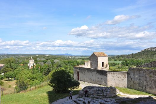 religious monument. spiritual retreat and reflection in the abbey, France