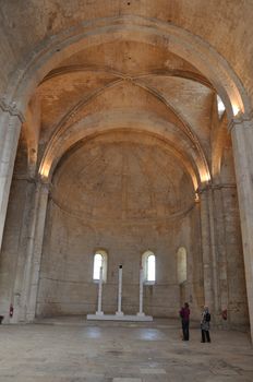 religious monument. spiritual retreat and reflection in the abbey, France