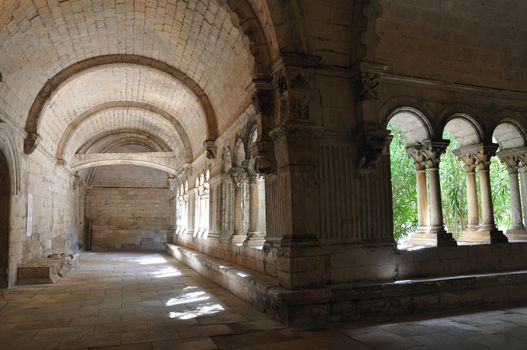 religious monument. spiritual retreat and reflection in the abbey, France