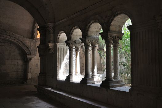 religious monument. spiritual retreat and reflection in the abbey, France