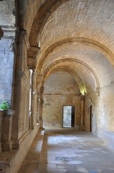 religious monument. spiritual retreat and reflection in the abbey, France