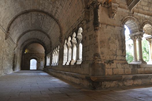 religious monument. spiritual retreat and reflection in the abbey, France