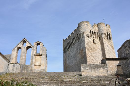 religious monument. spiritual retreat and reflection in the abbey, France