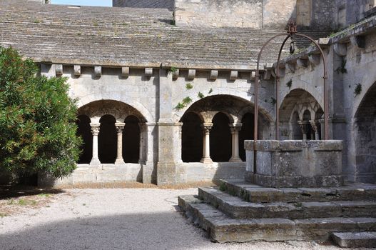 religious monument. spiritual retreat and reflection in the abbey, France
