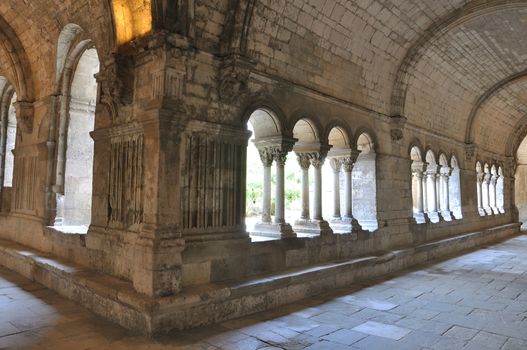 religious monument. spiritual retreat and reflection in the abbey, France