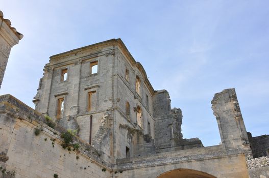 religious monument. spiritual retreat and reflection in the abbey, France