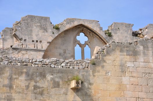 religious monument. spiritual retreat and reflection in the abbey, France