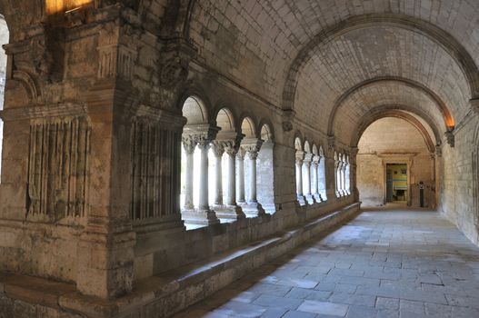 religious monument. spiritual retreat and reflection in the abbey, France