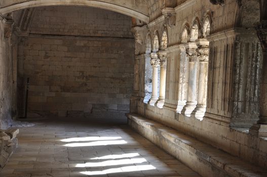 religious monument. spiritual retreat and reflection in the abbey, France