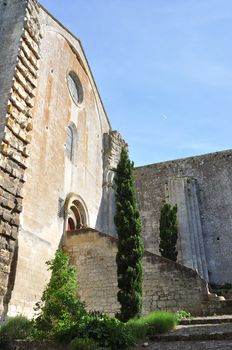 religious monument. spiritual retreat and reflection in the abbey, France
