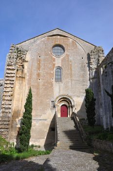 religious monument. spiritual retreat and reflection in the abbey, France