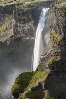 In South-Iceland on the edge of the highlands one can find the second highest waterfall in Iceland, not counting the waterfalls found in MosÃ¡rjÃ¶kull glacier recently. This waterfall is called HÃ¡ifoss waterfall or the Tall Falls. HÃ¡ifoss is 122 meters high and is situated in FossÃ¡ river, which is a spring water tributary of the glacial river ÃžjÃ³rsÃ¡, Iceland`s longest river.