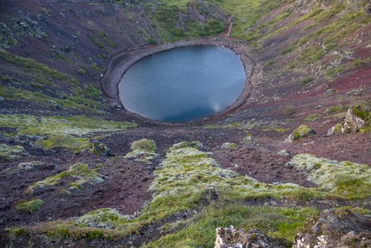 The Kerið crater in iceland, near Selfoss