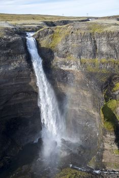 In South-Iceland on the edge of the highlands one can find the second highest waterfall in Iceland, not counting the waterfalls found in MosÃ¡rjÃ¶kull glacier recently. This waterfall is called HÃ¡ifoss waterfall or the Tall Falls. HÃ¡ifoss is 122 meters high and is situated in FossÃ¡ river, which is a spring water tributary of the glacial river ÃžjÃ³rsÃ¡, Iceland`s longest river.