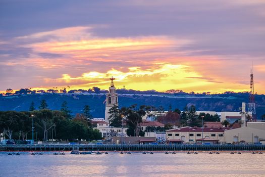 Coronado Island at Sunset from San Diego