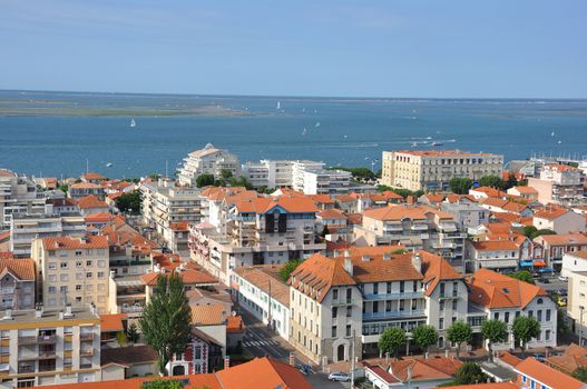 holidays around the Arcachon basin and cap ferret, France.