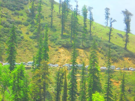 a view of a mountain road