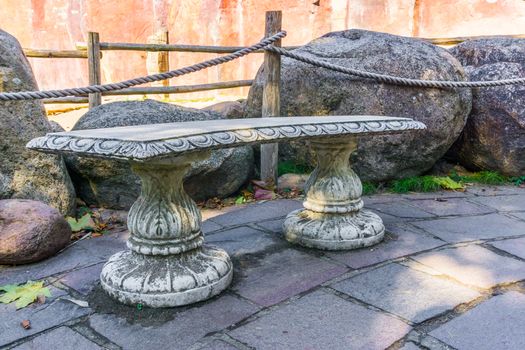 beautiful stone greek style bench or table amazing garden decoration