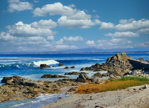 Rocks on California Coast near Pacific Grove and Monterey.