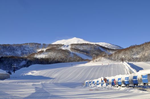 Skiing in Hokkaido, Japan