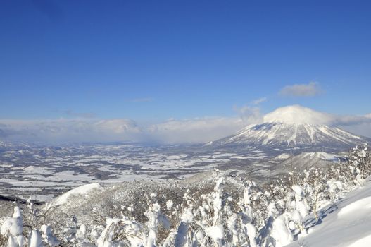 Skiing in Hokkaido, Japan