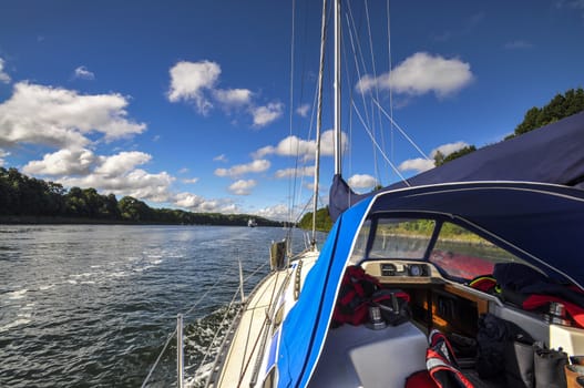 Sailing the Kiel Canal in september 2016