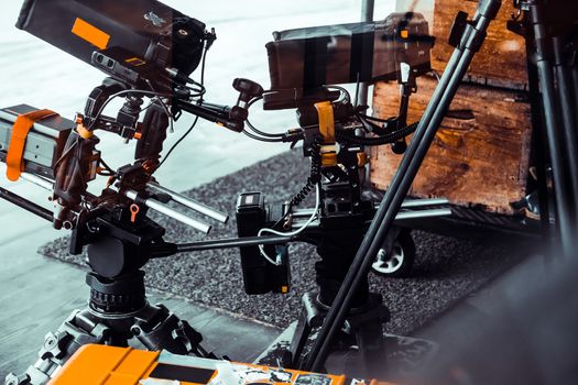 Film crew equipment, Detail image of Tripod background