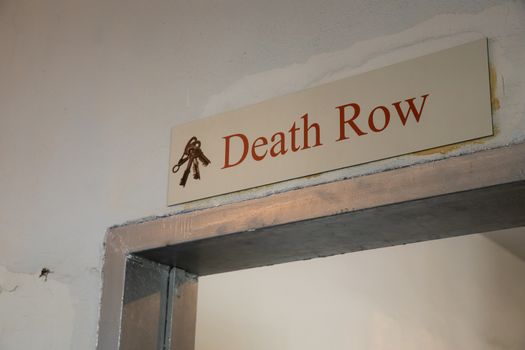 death row sign above a door