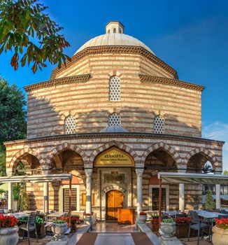 Istambul, Turkey – 07.13.2019. Haseki Hurrem Sultan Hamam in Istanbul, Turkey, on a sunny summer morning.