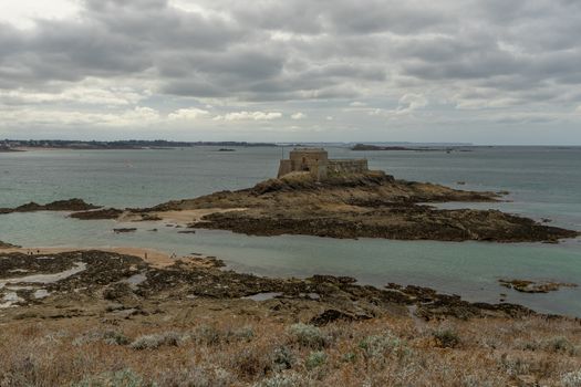 San Malo tourist attraction castle fort and water seascape