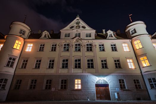 A beautiful super full moon night in Bad Waldsee, a little town near Ravensburg, Oberschwaben.