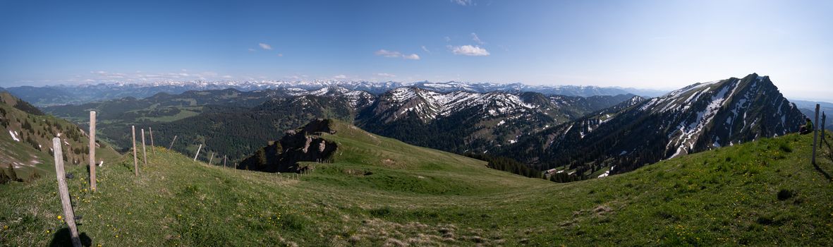 Wonderful hiking tour to the summit of the Buralpkopf, near Hochgrat, at the Nagelfluhkette in the beautiful Allgaeu.