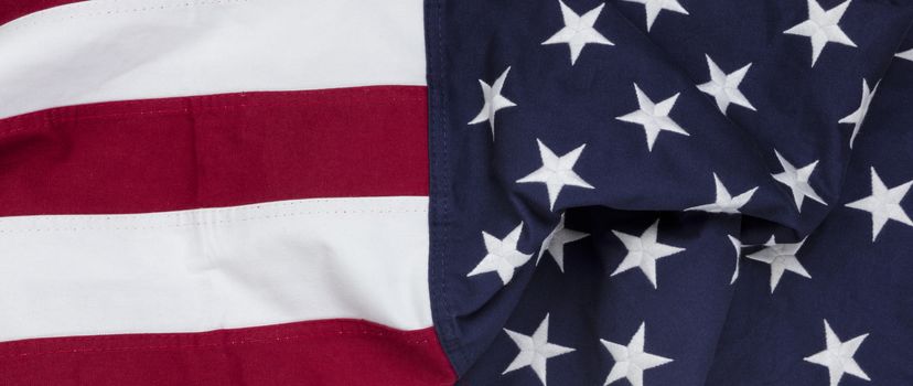 Close up of a Waving United States Flag background for independence