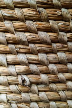 Curved lines pattern in a straw basket background