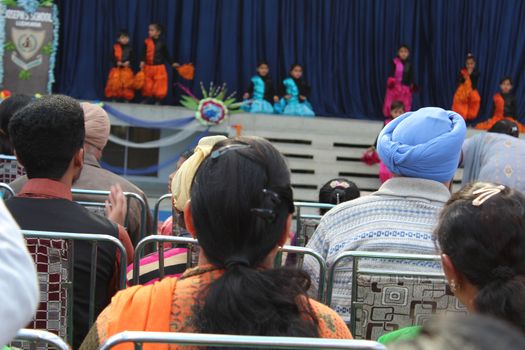 annual function in the school kids dancing