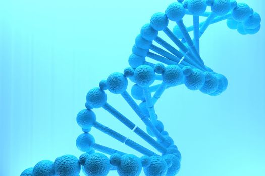 3d rendering of DNA (deoxyribonucleic acid) structure, 3d illustration.
